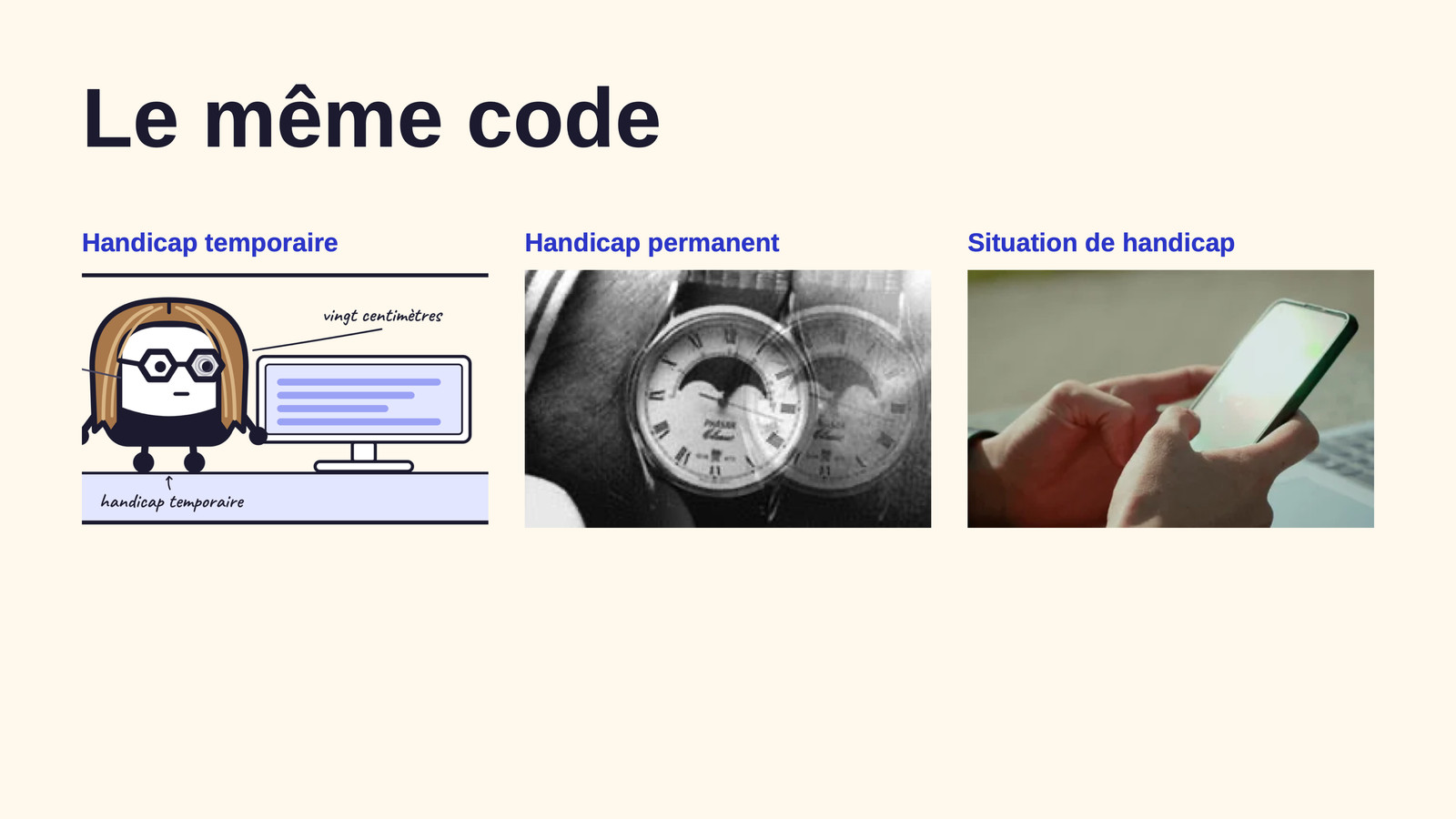 Slide 17&nbsp;: Le même code. Son texte suit.