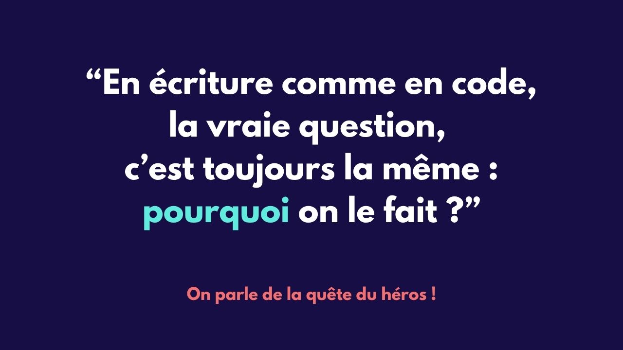 Slide 6&nbsp;: Pourquoi on le fait&nbsp;?. Son texte suit.