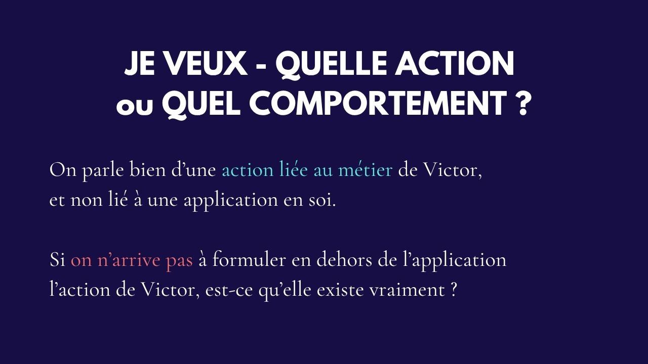 Slide 15&nbsp;: Une action liée au métier. Son texte suit.