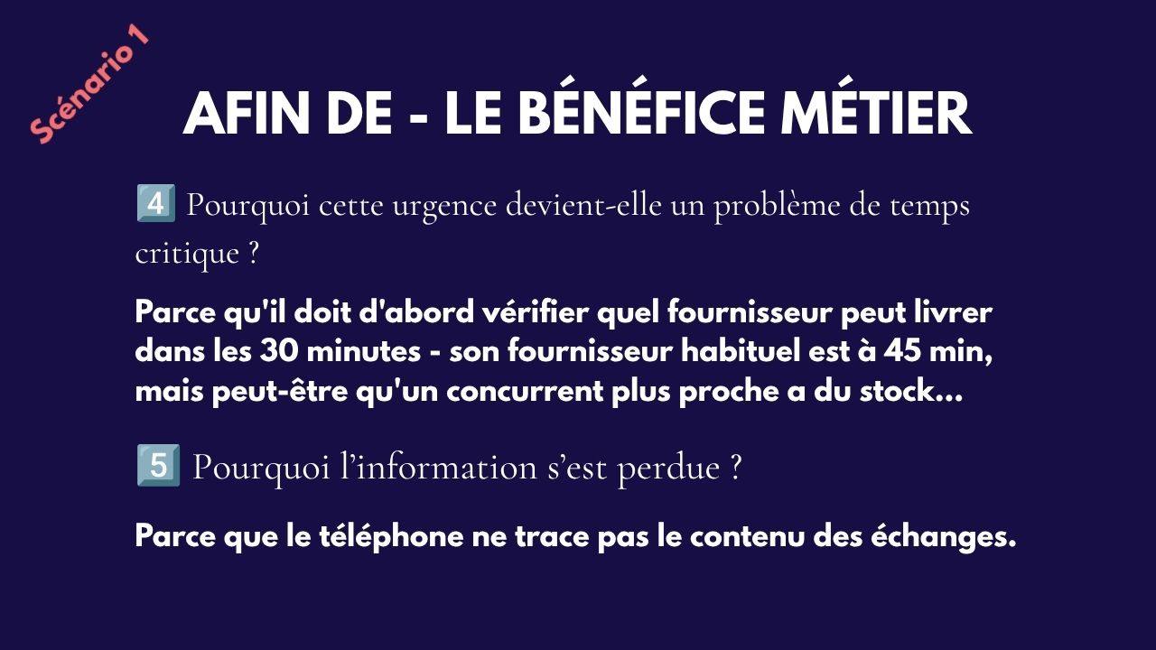 Slide 18&nbsp;: Scénario&nbsp;1&nbsp;: pourquoi 4 et 5. Son texte suit.