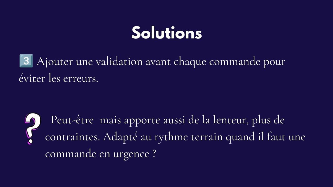 Slide 25&nbsp;: Solution&nbsp;3. Son texte suit.