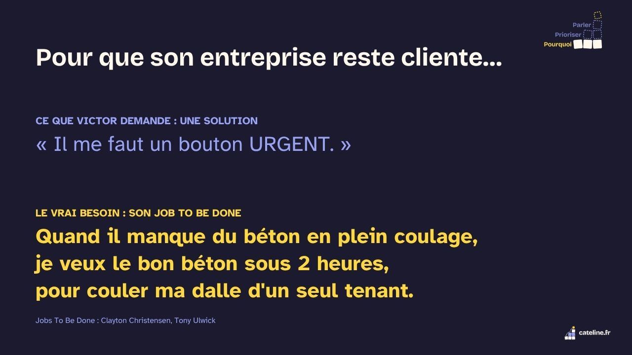Slide 17&nbsp;: Son job to be done. Son texte suit.