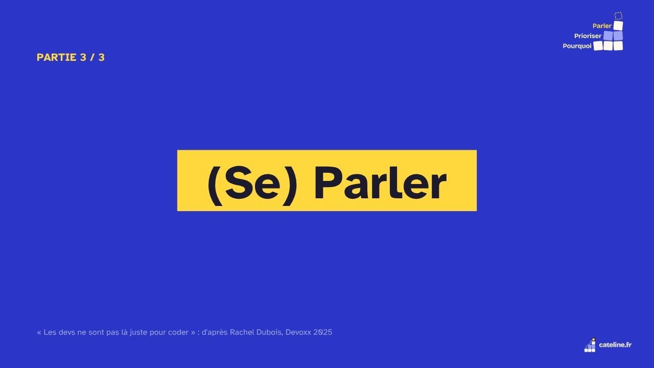 Slide 31&nbsp;: Partie&nbsp;3&nbsp;: (Se) Parler. Son texte suit.